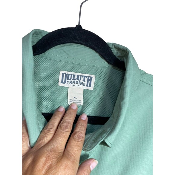 Duluth Men's Action Standard Fit Long Sleeve Shirt Size Large Coal Check 11957 - Picture 7 of 16